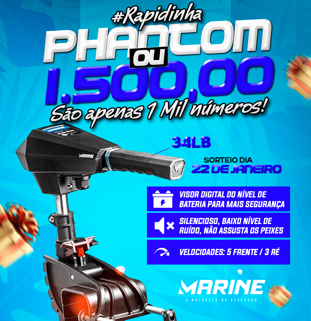 #01 RAPIDINHA - MOTOR 34LBS MARINE OU R$1.500,00 💰